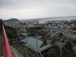 観音堂から見る大福寺本堂の屋根